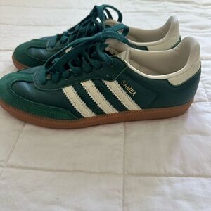 Adidas White and Green Sneakers